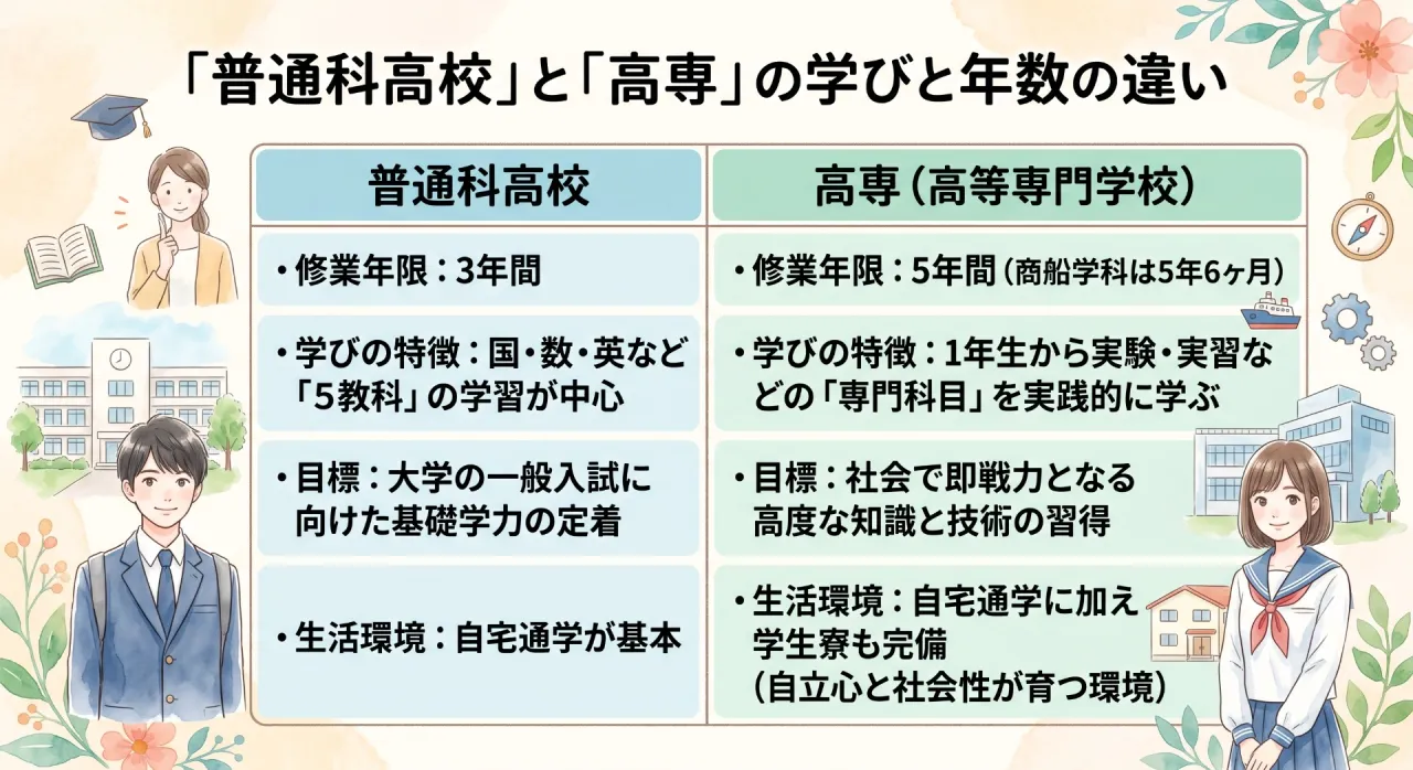 呉高専・広島商船ってどんな学校?データで見る高専の魅力と普通科の違い